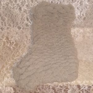 Handknit Gray Stocking